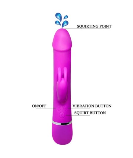 PRETTY LOVE VIBRADOR HENRY CON 12 MODOS DE VIBRACION Y FUNCION SQUIRT