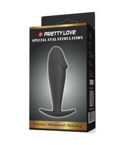 PRETTY LOVE PLUG ANAL SILICONA FORMA PENE - NEGRO