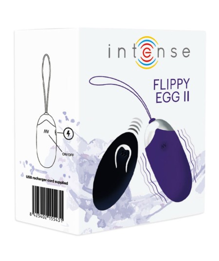 INTENSE FLIPPY II HUEVO RECARGABLE REMOTO LILA