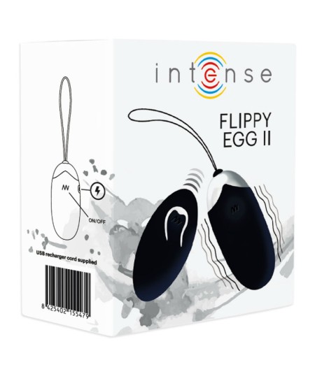 INTENSE FLIPPY II HUEVO RECARGABLE REMOTO NEGRO