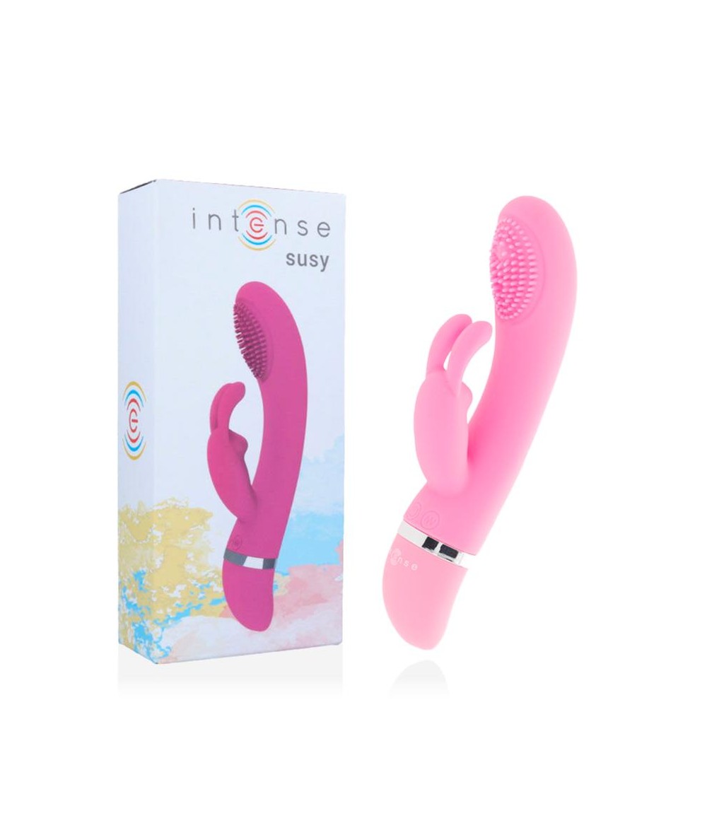 INTENSE SUSY VIBRADOR OSCILANTE SILICON RABBIT ROSA