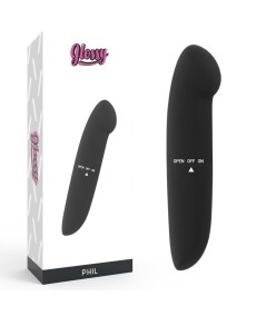 GLOSSY PHIL VIBRADOR NEGRO