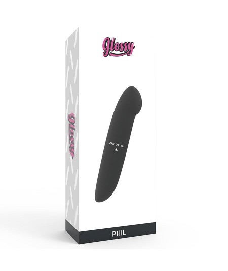 GLOSSY PHIL VIBRADOR NEGRO