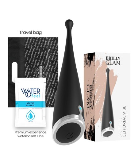 BRILLY GLAM SPOT VIBE VIBRADOR CLITORIAL ORGASMICO SILICONA NEGRO