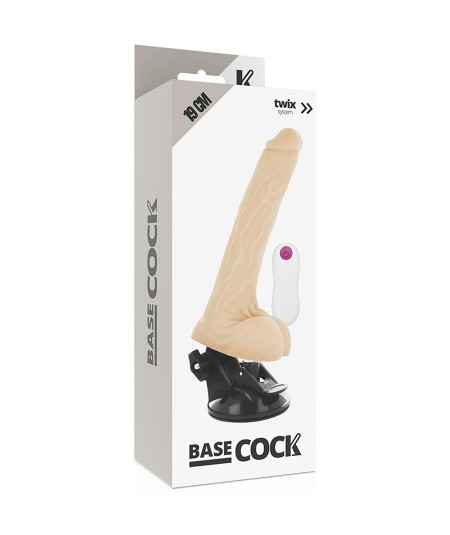 BASECOCK REALISTIC VIBRADOR CONTROL REMOTO NATURAL 19 CM