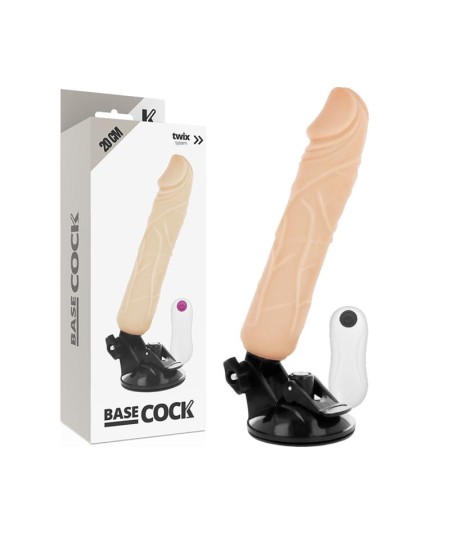 BASECOCK REALISTIC VIBRADOR CONTROL REMOTO NATURAL 20 CM