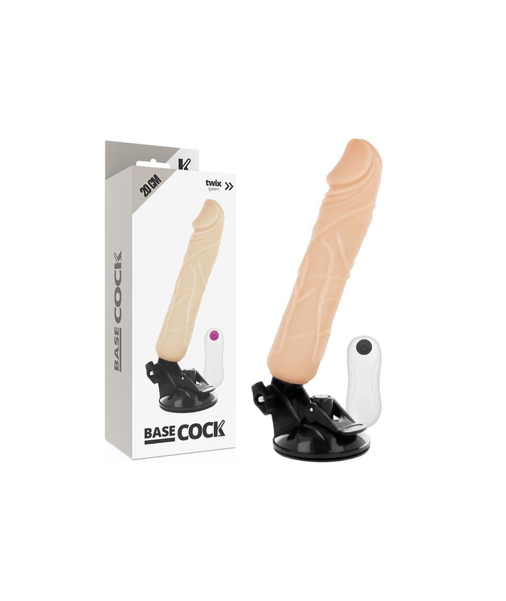 BASECOCK REALISTIC VIBRADOR CONTROL REMOTO NATURAL 20 CM