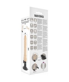 BASECOCK REALISTIC VIBRADOR CONTROL REMOTO NATURAL 19.5 CM