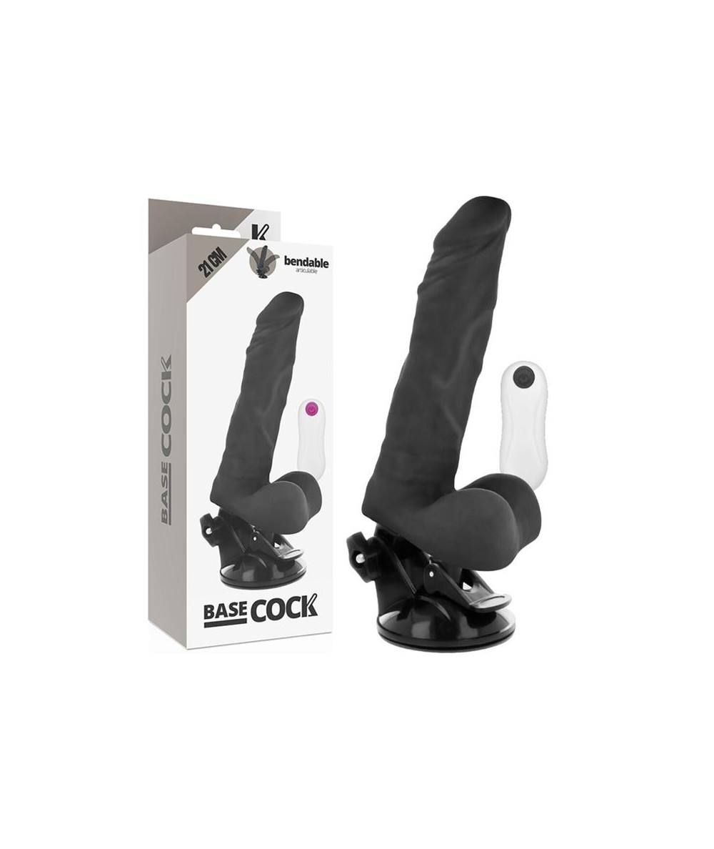 BASECOCK VIBRADOR ARTICULABLE CONTROL REMOTO NEGRO 21CM