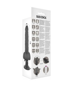 BASECOCK VIBRADOR ARTICULABLE CONTROL REMOTO NEGRO 21CM