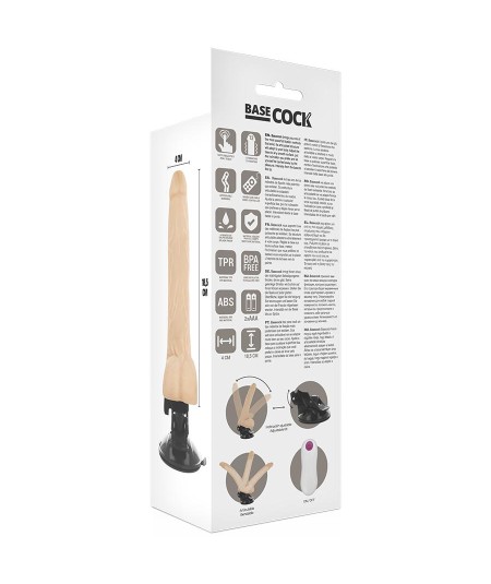 BASECOCK VIBRADOR ARTICULABLE CONTROL REMOTO NATURAL 18.5CM