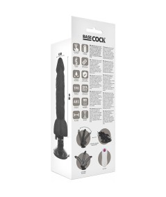 BASECOCK VIBRADOR ARTICULABLE CONTROL REMOTO NEGRO 20CM