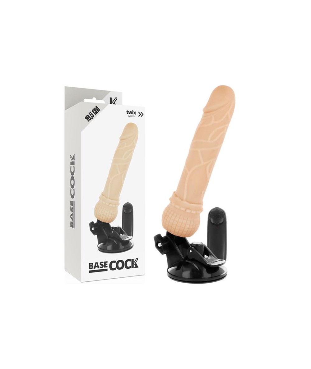 BASECOCK REALISTIC VIBRADOR CONTROL REMOTO NATURAL 19.5CM