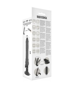 BASECOCK REALISTIC VIBRADOR CONTROL REMOTO NEGRO 19.5CM