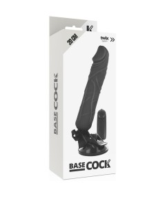 BASECOCK REALISTIC VIBRADOR CONTROL REMOTO NEGRO 20CM