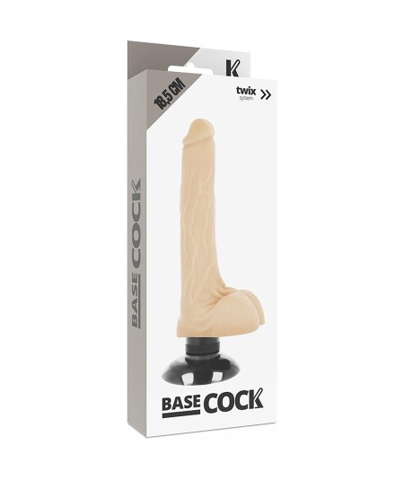 BASECOCK REALISTIC VIBRADOR 2-1 NATURAL 18.5CM