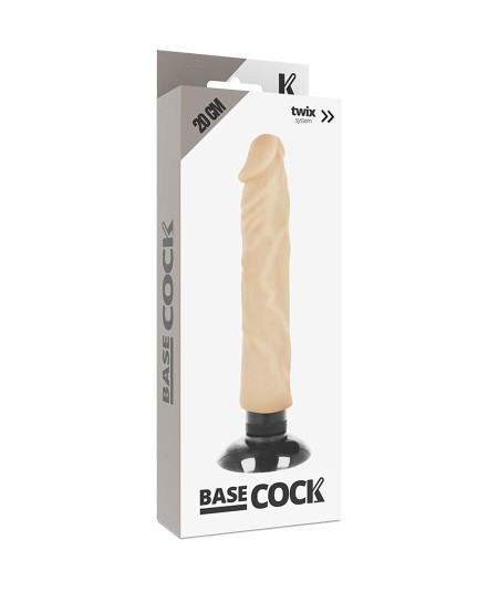 BASECOCK REALISTIC VIBRADOR 2-1 NATURAL 20CM