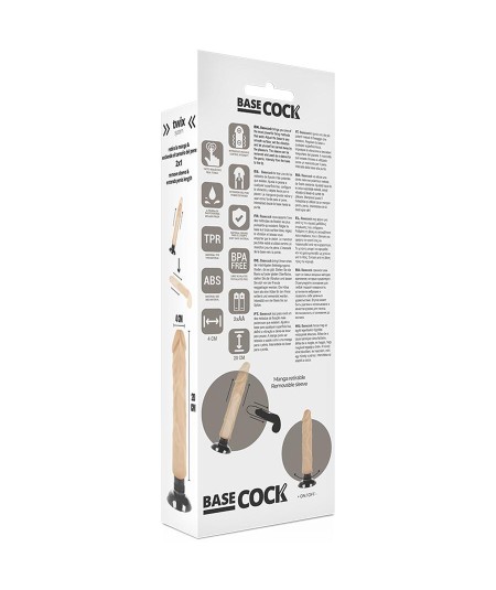 BASECOCK REALISTIC VIBRADOR 2-1 NATURAL 20CM