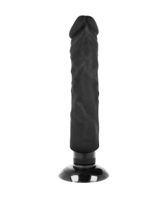 BASECOCK REALISTIC VIBRADOR 2-1 NEGRO  20CM