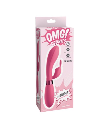 OMG SELFIE SILICONE VIBRATOR RABBIT PINK