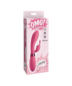 OMG SELFIE SILICONE VIBRATOR RABBIT PINK