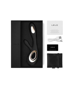 LELO SORAYA WAVE VIBRADOR RABBIT NEGRO