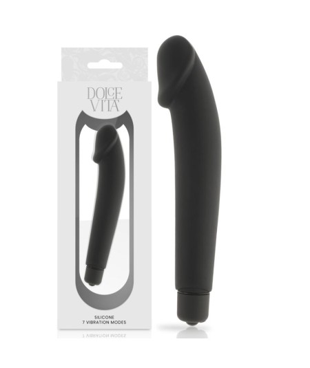 DOLCE VITA - REALISTIC VIBRADOR SILICONA NEGRO