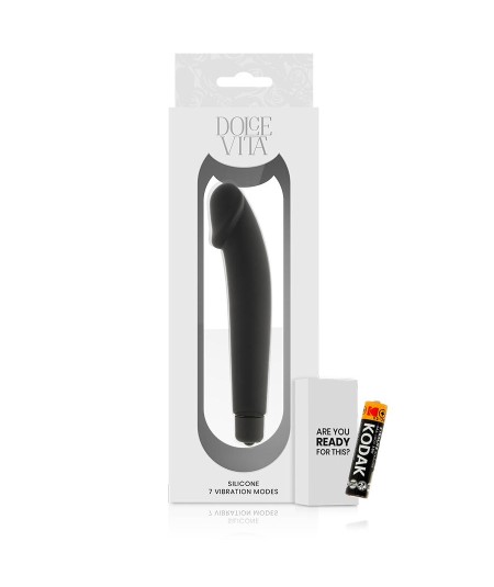 DOLCE VITA - REALISTIC VIBRADOR SILICONA NEGRO