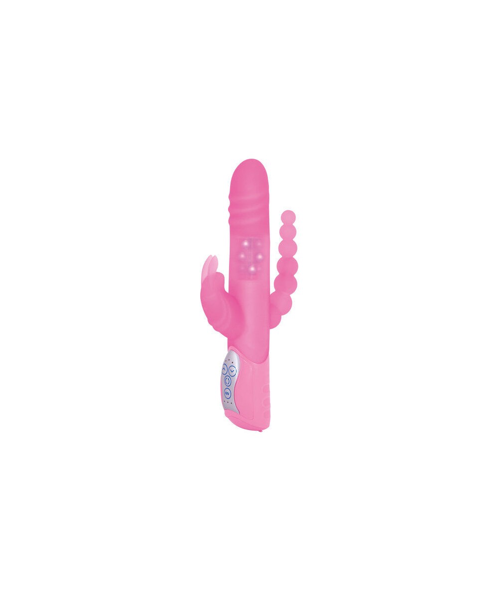 SEVENCREATIONS E RABBIT TRIPLE PLAY- VIBRADOR TRIPLE ESTIMULACIÓN ROSA