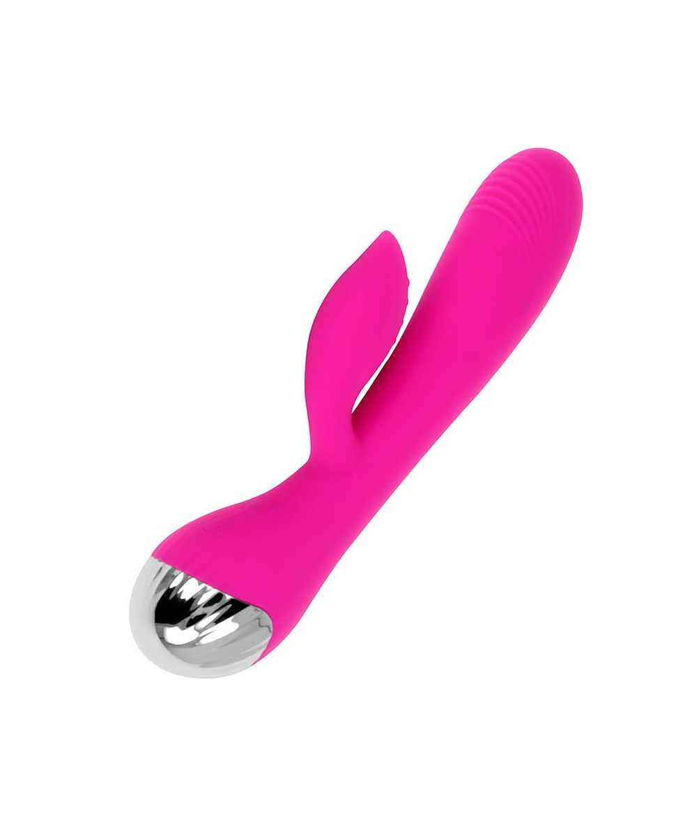 OHMAMA VIBRADOR RECARGABLE CON RABBIT 10 MODOS DE VIBRACIÓN 19 CM