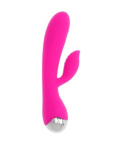 OHMAMA VIBRADOR RECARGABLE CON RABBIT 10 MODOS DE VIBRACIÓN 19 CM