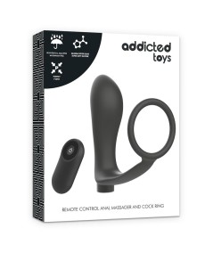 ADDICTED TOYS ANILLA PENE CON PLUG ANAL CONTROL REMOTO NEGRO RECARGABLE