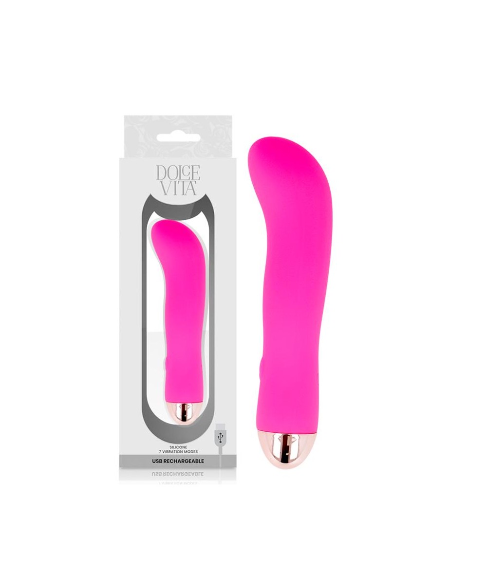 DOLCE VITA - VIBRADOR RECARGABLE TWO ROSA 7 VELOCIDADES