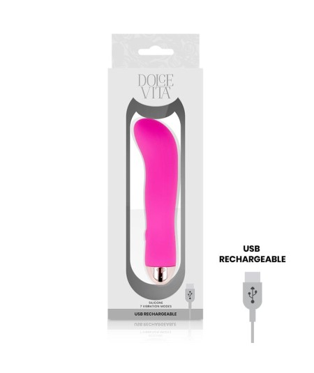 DOLCE VITA - VIBRADOR RECARGABLE TWO ROSA 7 VELOCIDADES