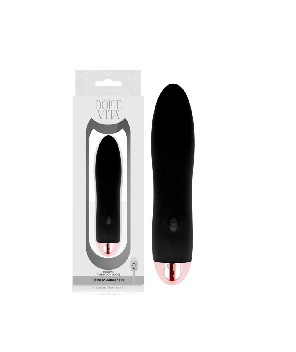 DOLCE VITA - VIBRADOR RECARGABLE FOUR NEGRO 7 VELOCIDADES