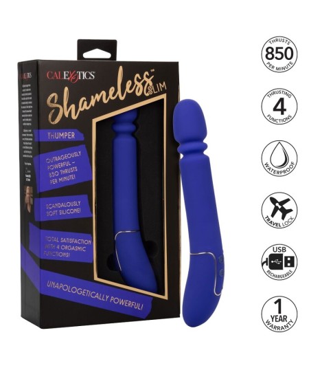 CALEX SHAMELESS SLIM THUMPER MASAJEADOR - AZUL