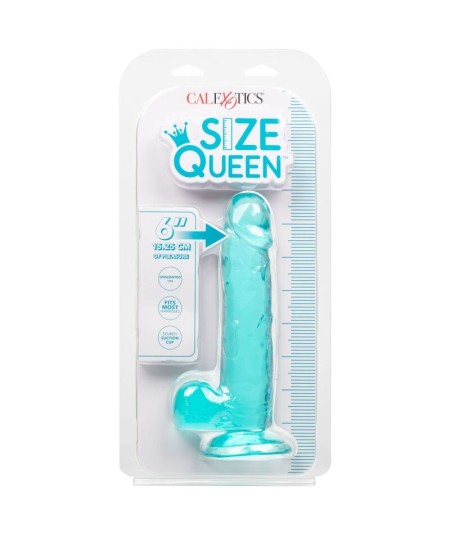 CALEX SIZE QUEEN DILDO - AZUL 15.3 CM