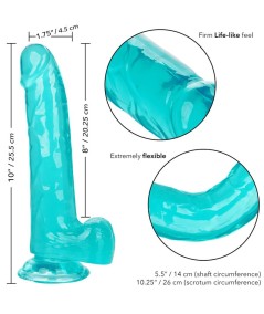 CALEX SIZE QUEEN DILDO - AZUL 20.3 CM