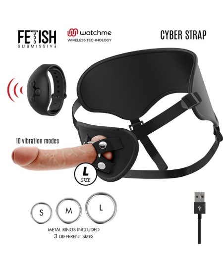 CYBER STRAP ARNES CON DILDO CONTROL REMOTO TECNOLOGIA WATCHME L