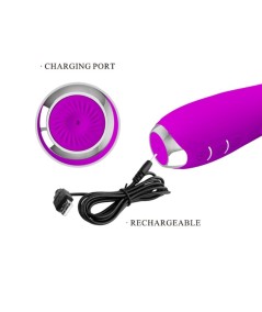 PRETTY LOVE MOLLY VIBRADOR CON ROTACION RECARGABLE