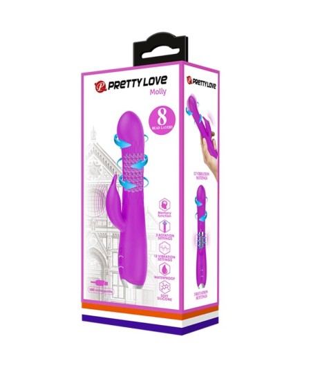 PRETTY LOVE MOLLY VIBRADOR CON ROTACION RECARGABLE