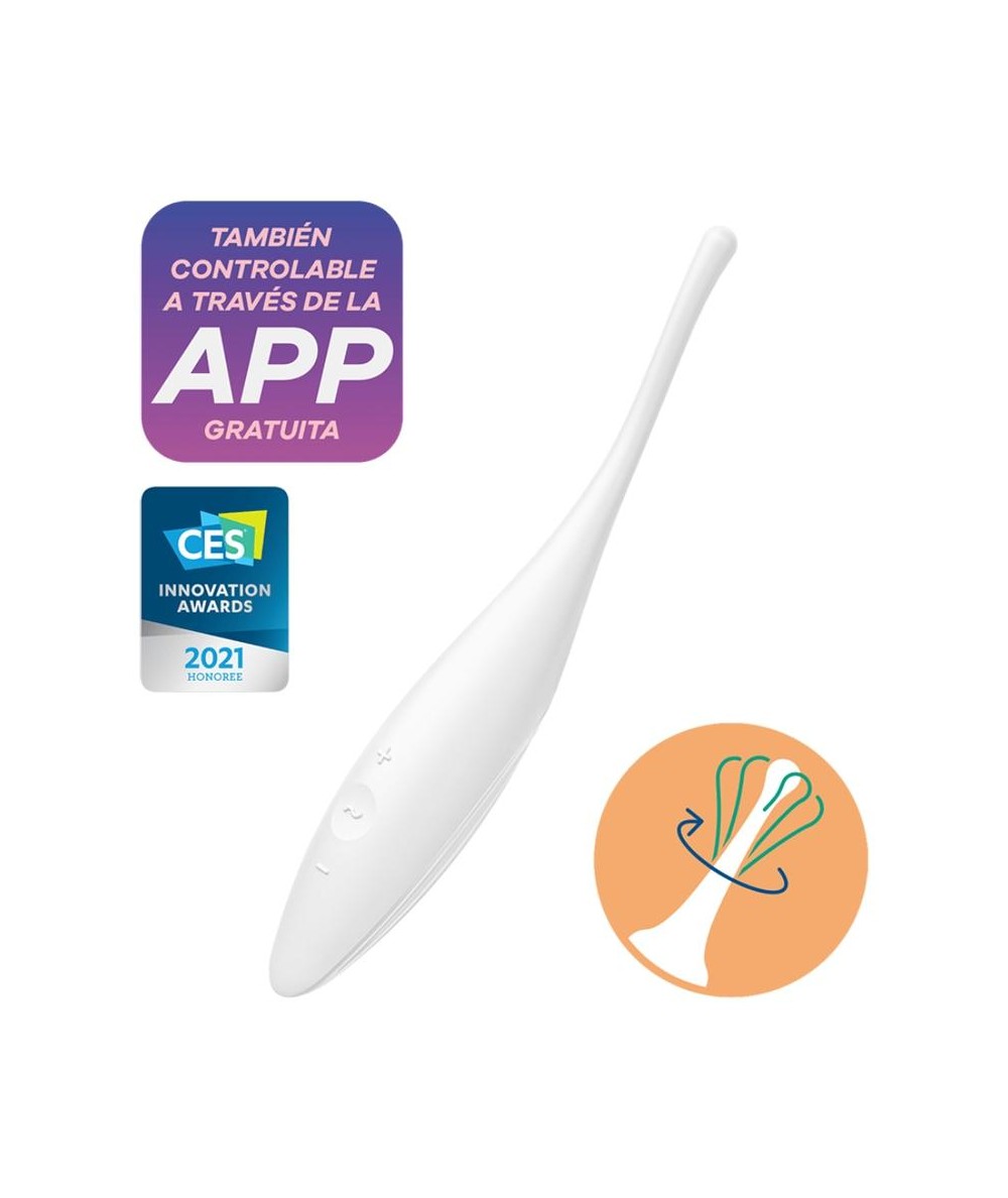 SATISFYER TWIRLING JOY ESTIMULADOR CLITORIS - BLANCO