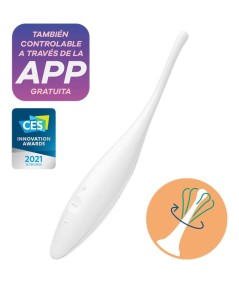 SATISFYER TWIRLING JOY ESTIMULADOR CLITORIS - BLANCO