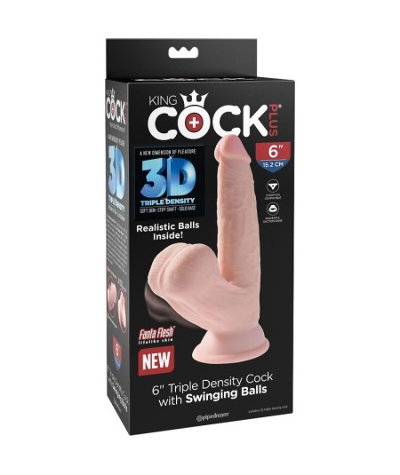 KING COCK PLUS 3D COCK SWINGING BALLS 12.7 CM