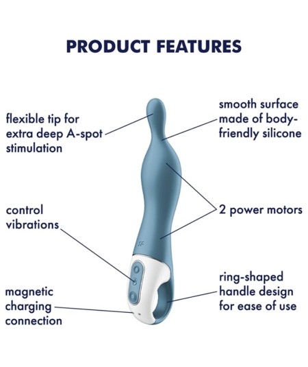 SATISFYER A-MAZING 1 VIBRADOR PUNTO A - AZUL