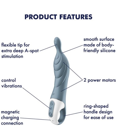 SATISFYER A-MAZING 2 VIBRADOR PUNTO A - GRIS