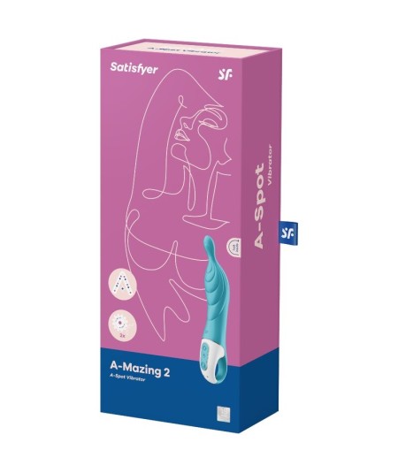 SATISFYER A-MAZING 2 VIBRADOR PUNTO A - TURQUESA