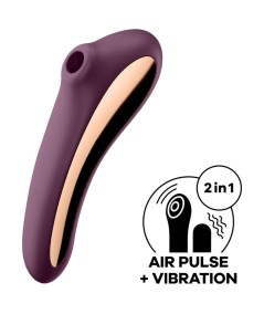 SATISFYER DUAL KISS ESTIMULADOR CLITORIS - PURPURA