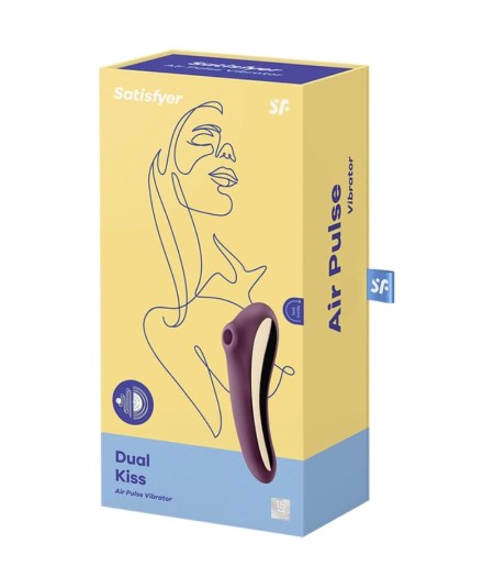 SATISFYER DUAL KISS ESTIMULADOR CLITORIS - PURPURA