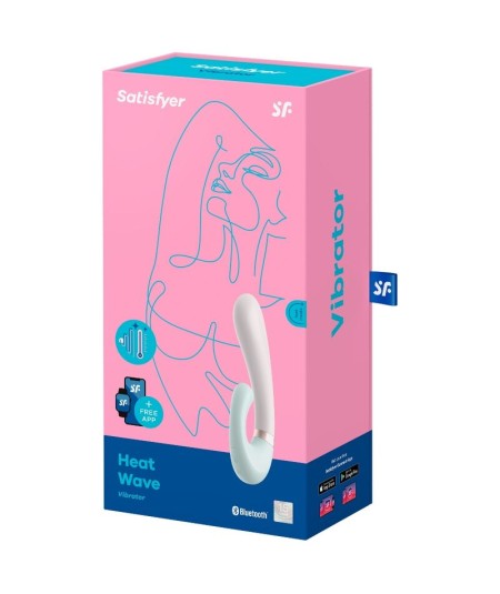 SATISFYER HEAT WAVE VIBRADOR APP - BLANCO